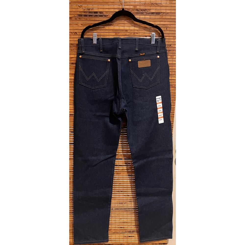 Wrangler Cowboy‎ Cut Jeans Mens 34x36 Original Fit Dark Blue Denim USA 13MWZ